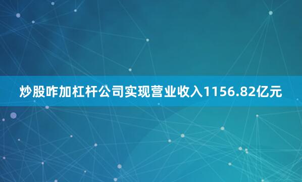 炒股咋加杠杆公司实现营业收入1156.82亿元